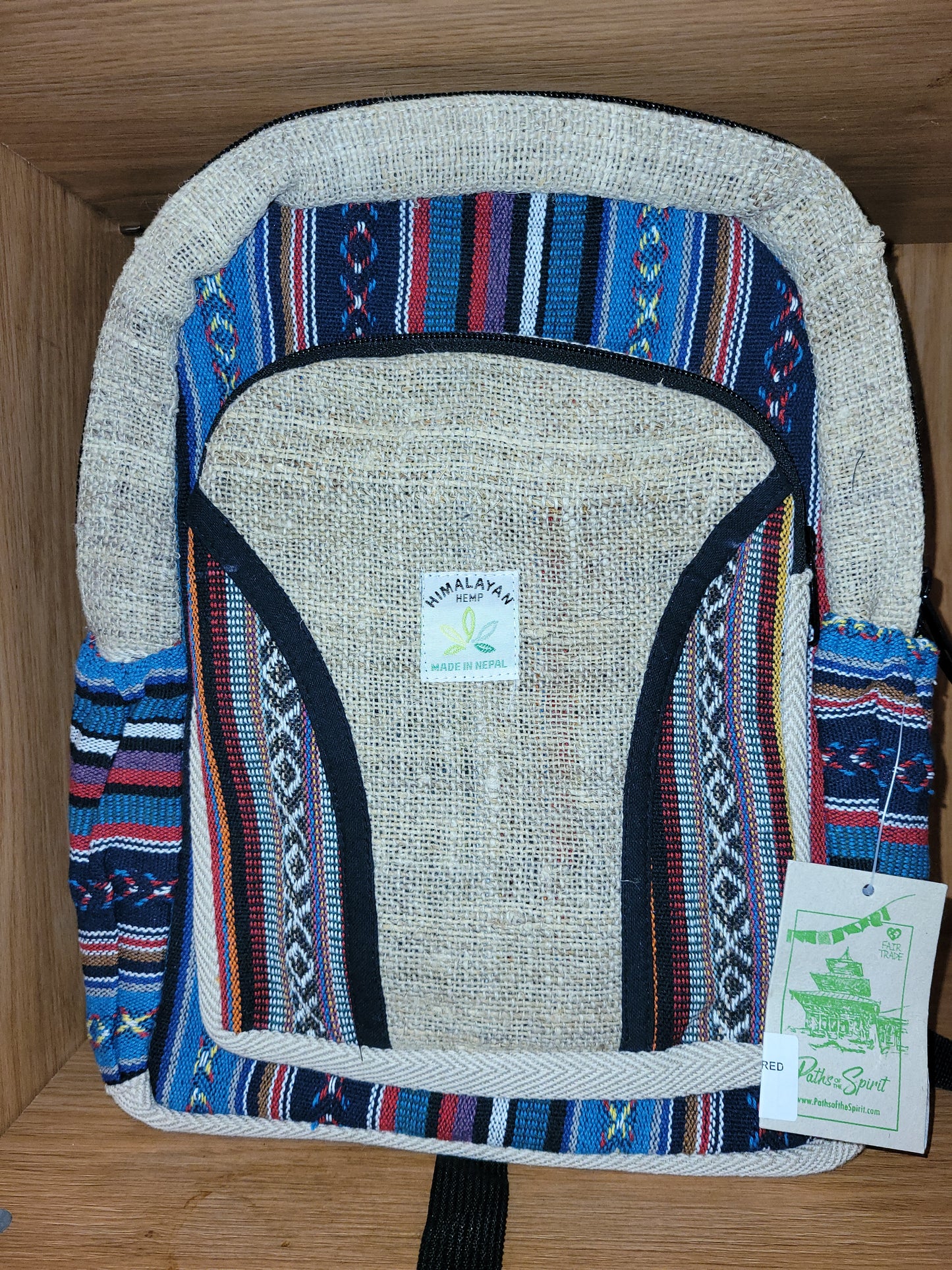 Backpack - Hemp - Blue Stripes