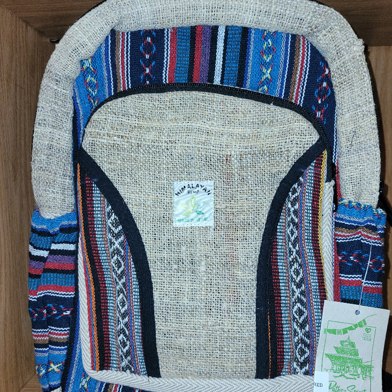 Backpack - Hemp - Blue Stripes