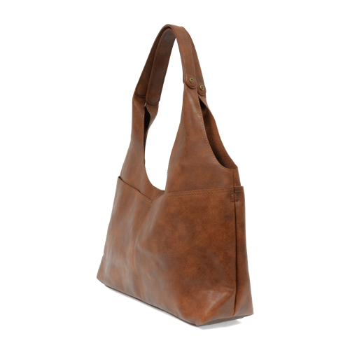 Handbag - Val 4 Pocket Hobo 2 in 1 - Saddle Brown