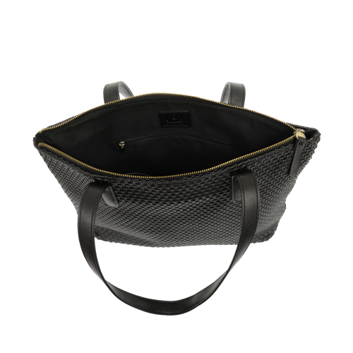 Handbag - Woven Tote - Black
