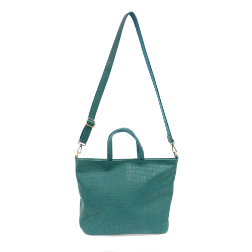Handbag - Woven Convertible Shopper - Turquoise