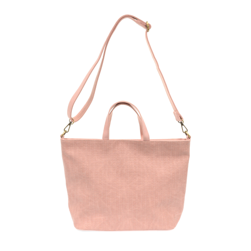 Handbag - Woven Convertible Shopper - Pink Blossom