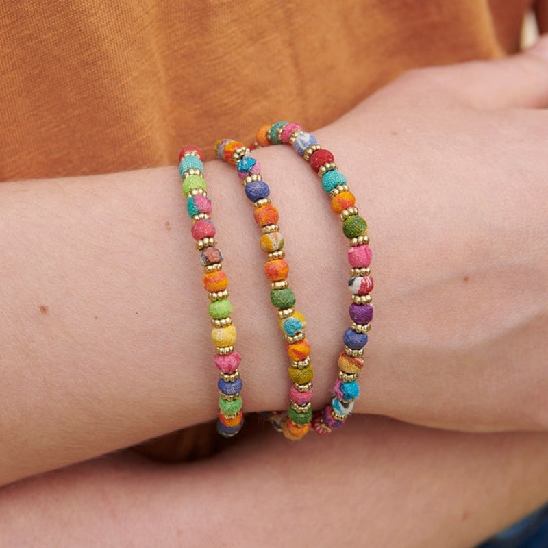 Bracelet - WF - Kantha (BR-3010)
