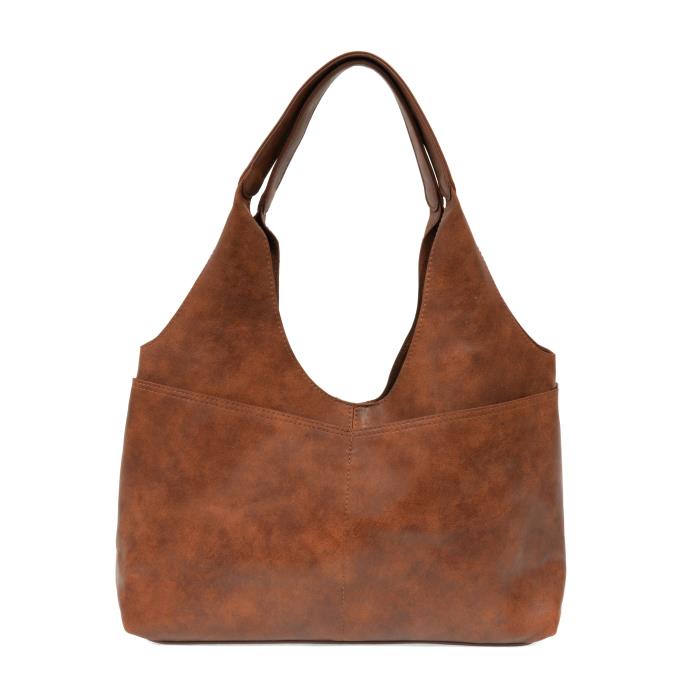 Handbag - Val 4 Pocket Hobo 2 in 1 - Saddle Brown