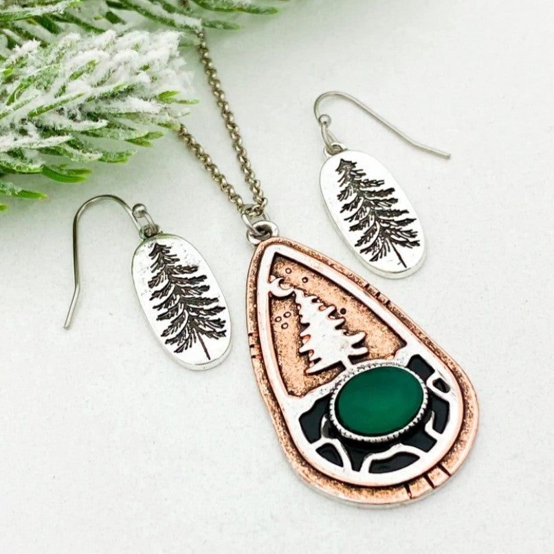Necklace - Pine Tree Moon