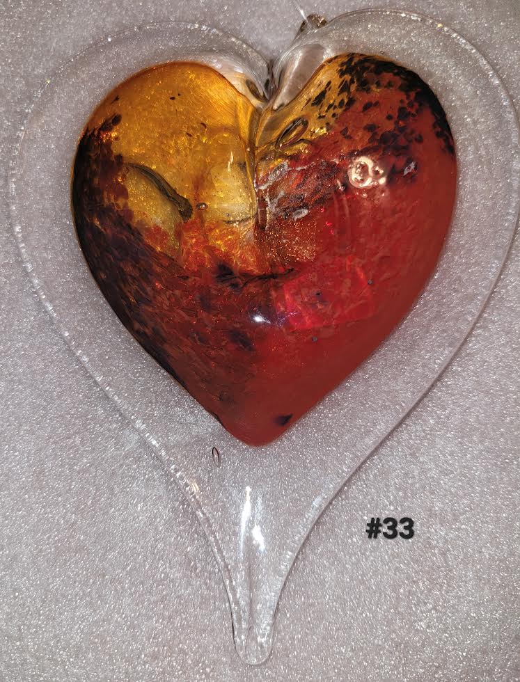 Handblown Glass - Heart #33