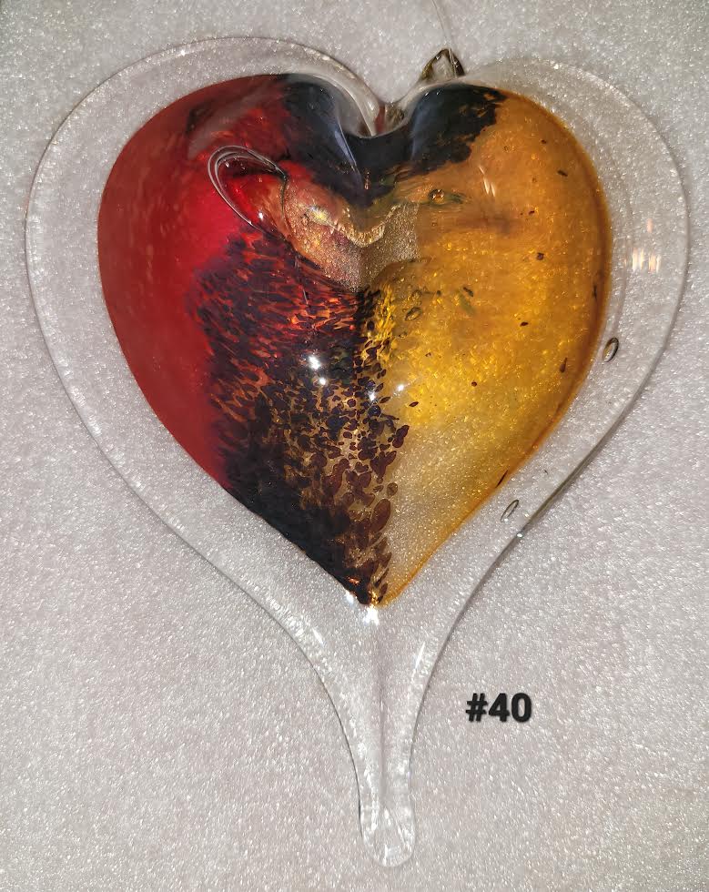 Handblown Glass - Heart #40