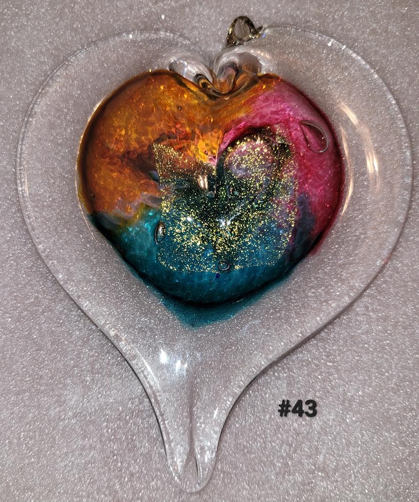 Handblown Glass - Heart #43