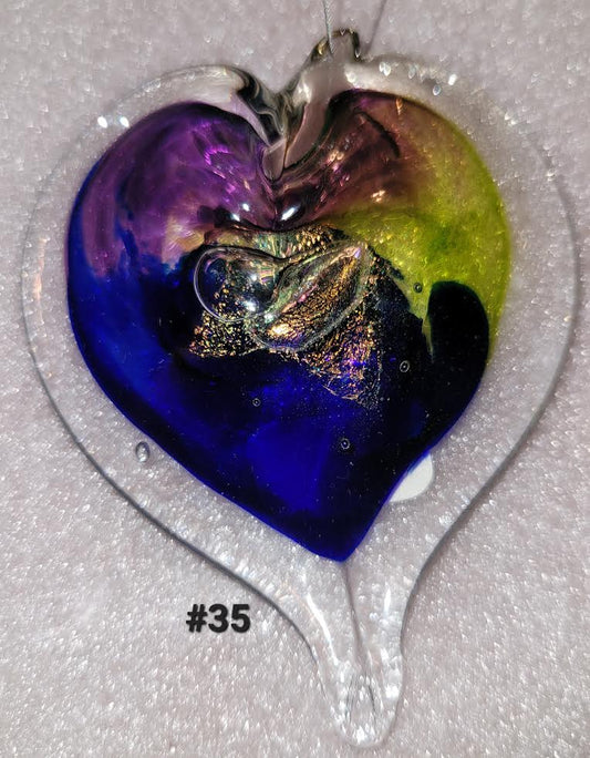 Handblown Glass - Heart #35