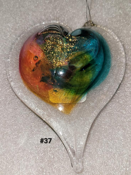 Handblown Glass - Heart #37