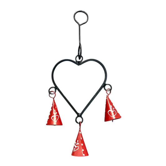 Windchime - HU - Heart with Red Bells