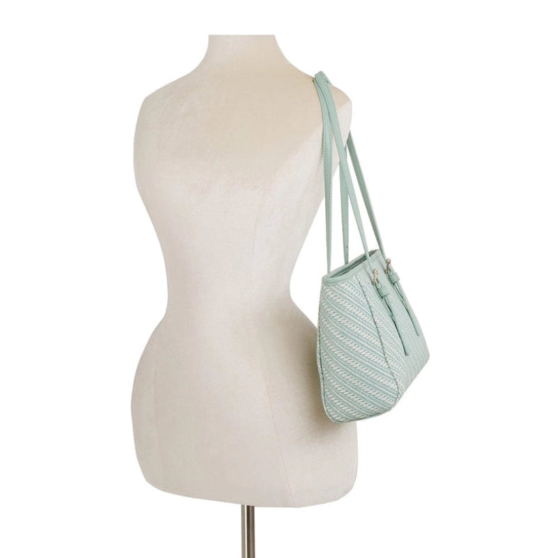 Handbag - MW - Loretta Straw Tote - Teal