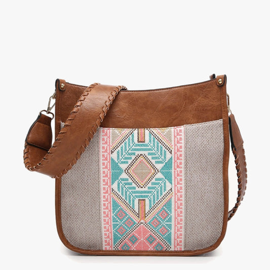 Handbag - JC - Chloe - Taupe/Mint Tribal (M1977TRB-BRMT)