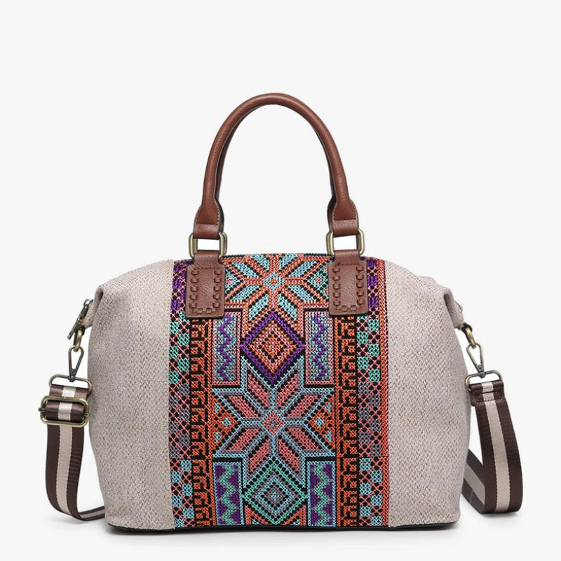 Handbag - JC - Jojo Satchel - Sand/Blue (M2055-SDBL)