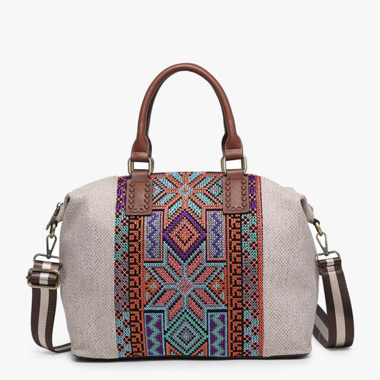 Handbag - JC - Jojo Satchel - Sand/Blue (M2055-SDBL)