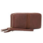 Handbag - MW - Sherrie Double Zipper Wallet Clutch - Dark Brown