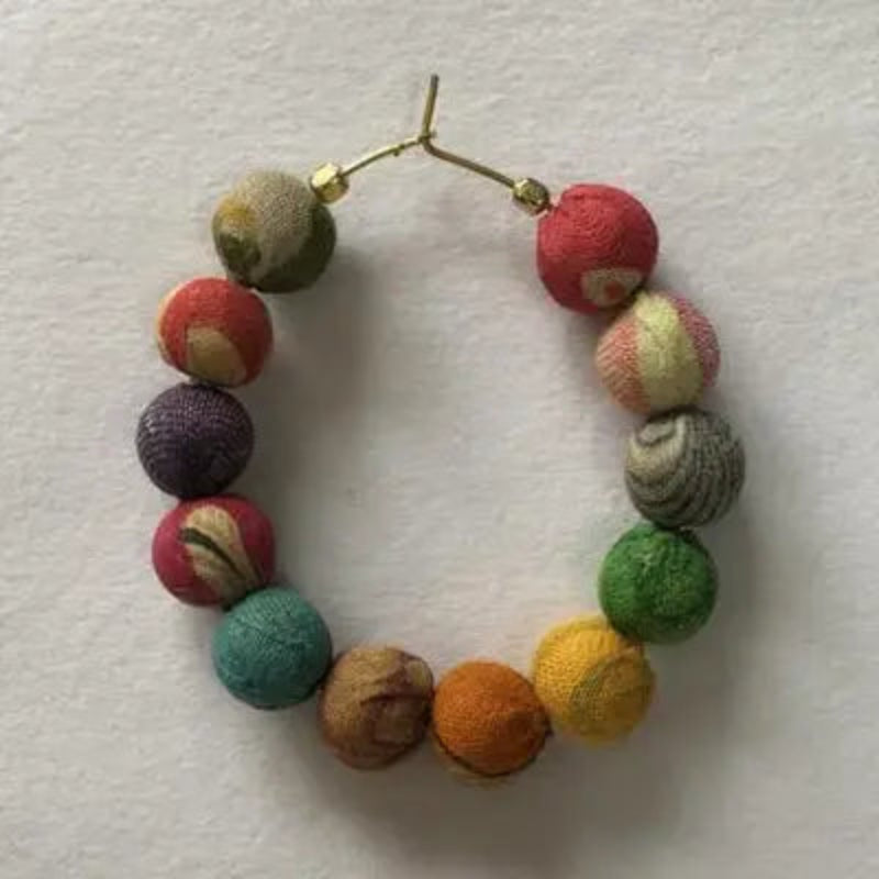 Earrings - HU - Beaded Circle (ER-16)