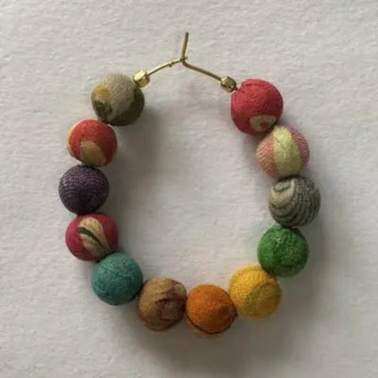 Earrings - HU - Beaded Circle (ER-16)