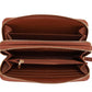 Handbag - MW - Sherrie Double Zipper Wallet Clutch - Camel