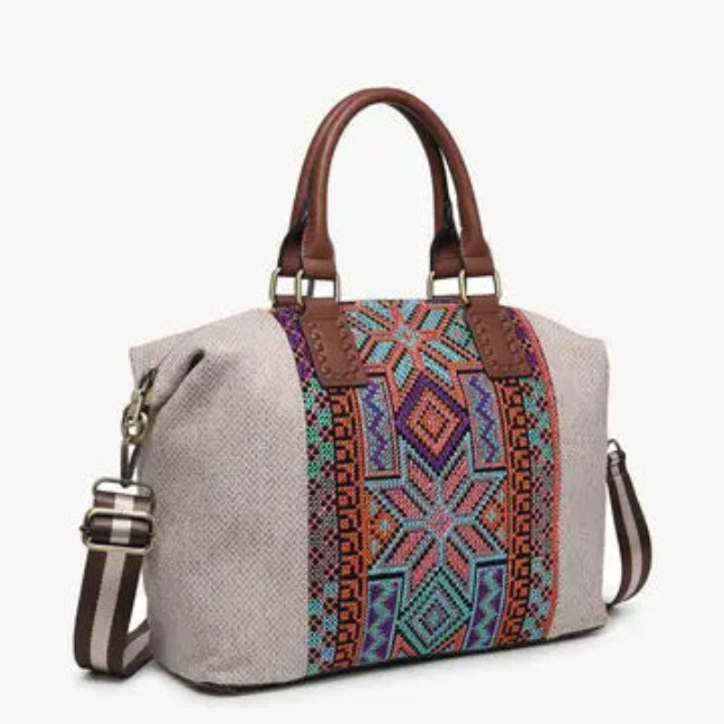 Handbag - JC - Jojo Satchel - Sand/Blue (M2055-SDBL)