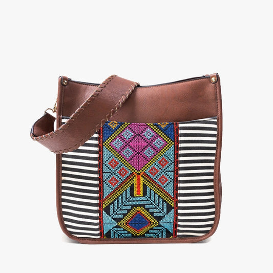 Handbag - JC - Chloe - Black Tribal (M1877TRB-BK)
