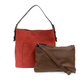 Handbag - Linen Look Hobo - Red