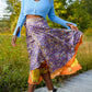 Skirt - Darn Good - Reclaimed Sari Silk Reversible Skirt
