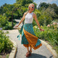 Skirt - Darn Good - Reclaimed Sari Silk Reversible Skirt