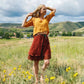 Skirt - Darn Good - Reclaimed Sari Silk Reversible Skirt
