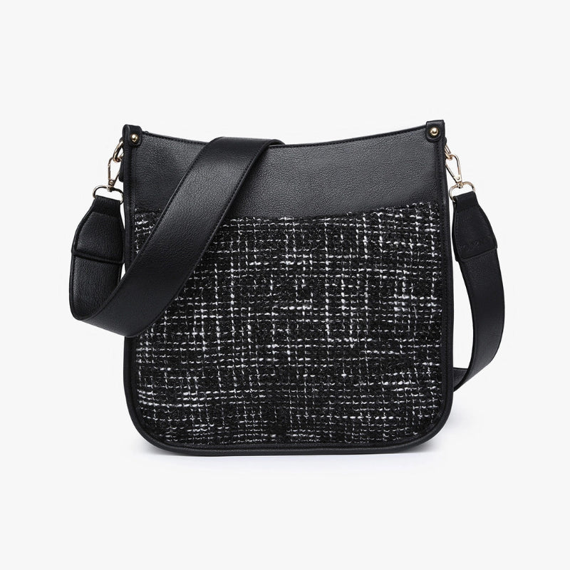 Handbag - JC - Chloe - Black Tweed (M1977TWD-BK)