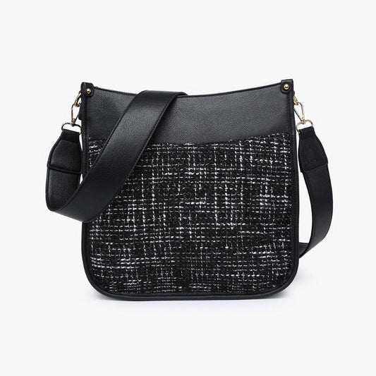 Handbag - JC - Chloe - Black Tweed (M1977TWD-BK)