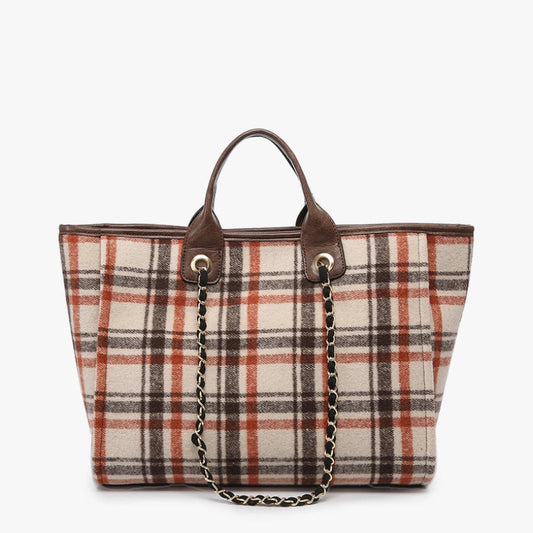 Handbag - JC - Kristina Satchel/Tote - Rust/Cream (M2044PLD - RUSTCRW)
