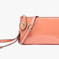 Handbag - MW - Kendall High Gloss Crossbody/Wristlet - Coral