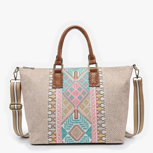 Handbag - JC - Jojo Satchel - Taupe/Mint (M2055-TPMT)