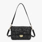 Handbag - JC - Elodie - Black Tweed (M2169TWD-BK)