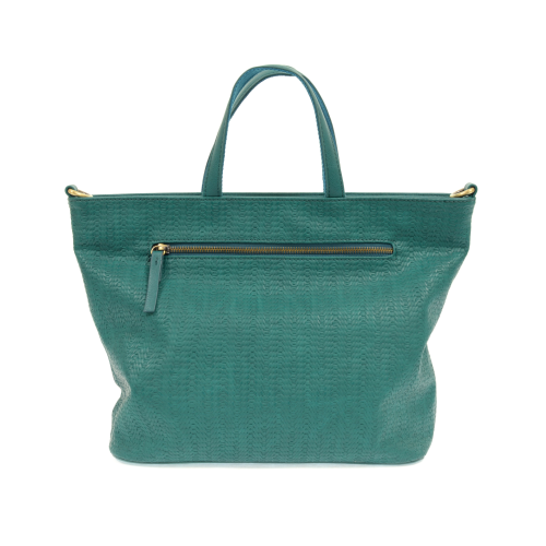 Handbag - Woven Convertible Shopper - Turquoise