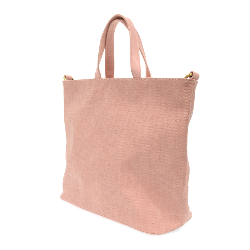 Handbag - Woven Convertible Shopper - Pink Blossom