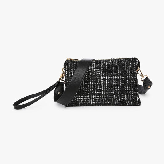 Handbag - JC - Izzy Tweed Crossbody - Black (M2056TWD-BK)