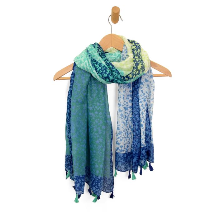 Scarf - JS Colorblock Paisley - Green