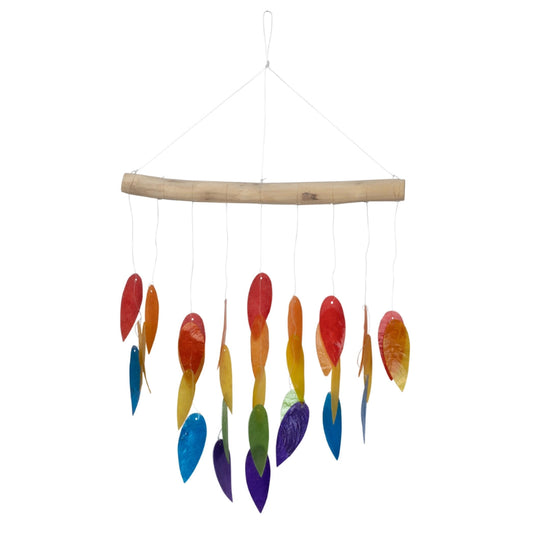 Windchime - BI - Capiz - Rainbow leaves