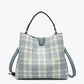 Handbag - Tati Plaid Satchel - Teal