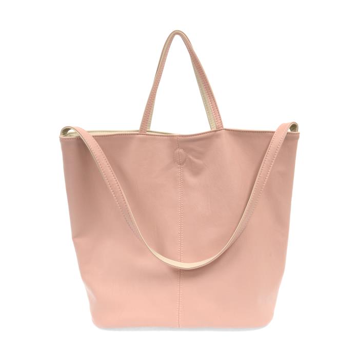 Handbag - JS Riley Reversible Slouchy 2 in 1 Tote - Pink/Cream