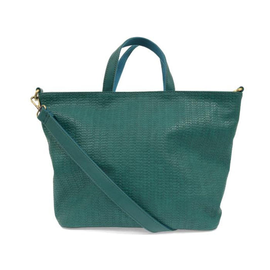 Handbag - Woven Convertible Shopper - Turquoise