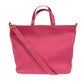 Handbag - Woven Convertible Shopper - Fuchsia