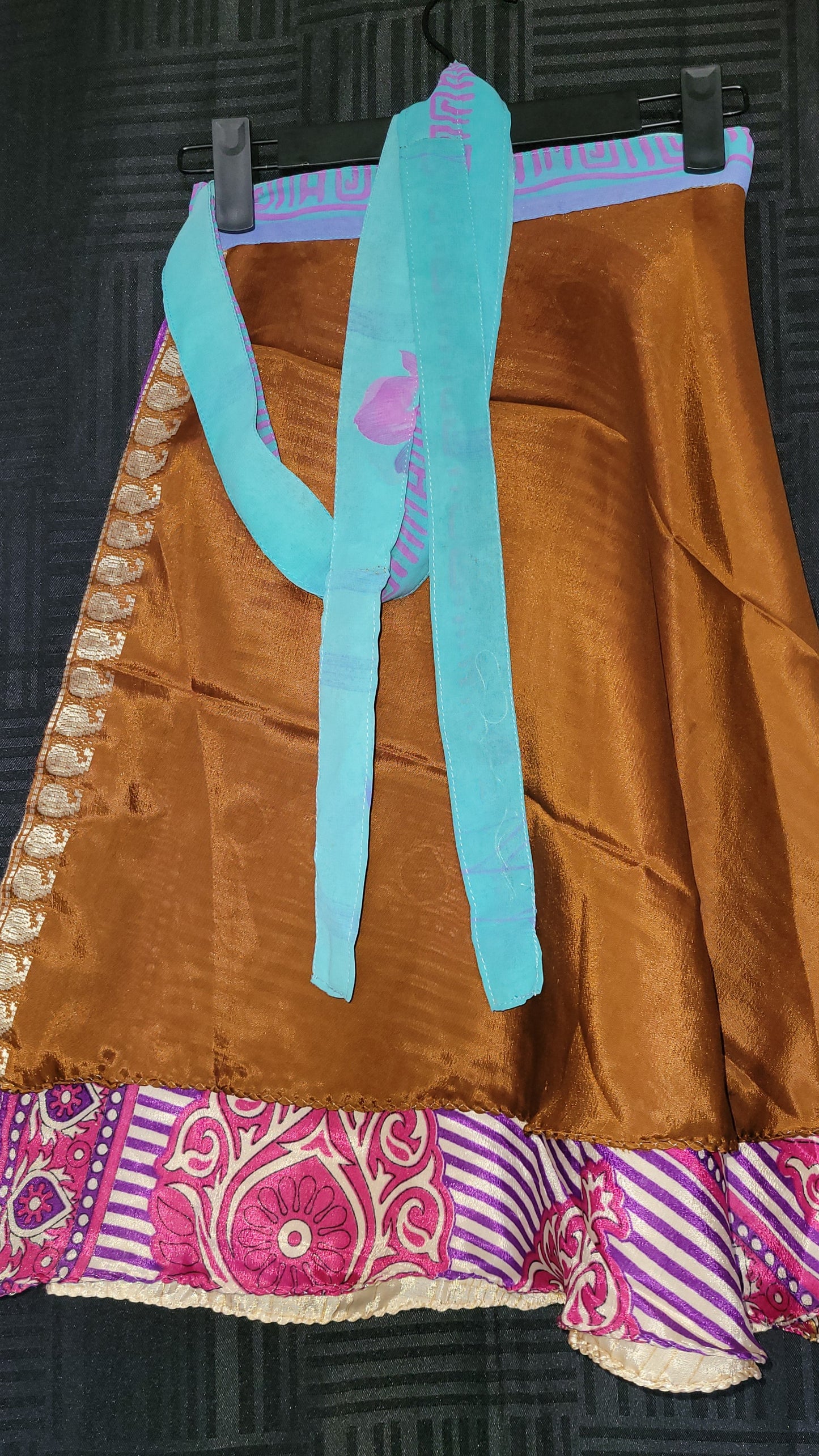 Skirt - Sari Silk Wrap Skirt - Mini/Regular