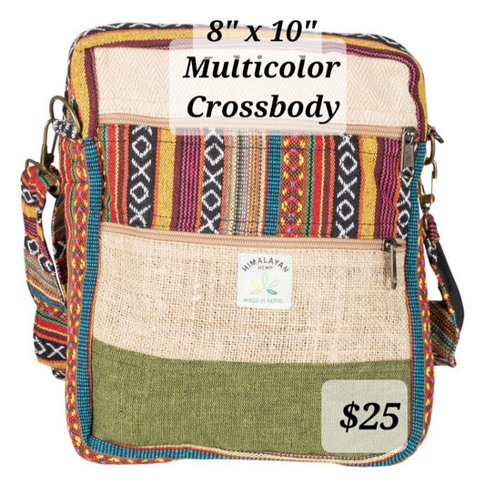 Handbag - Hemp  Multicolored Crossbody