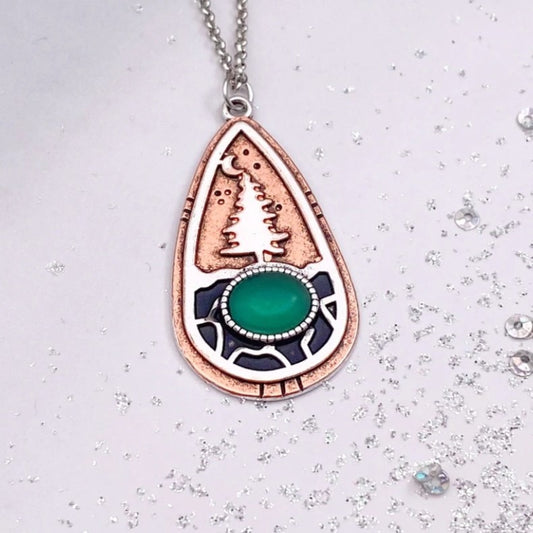 Necklace - Pine Tree Moon