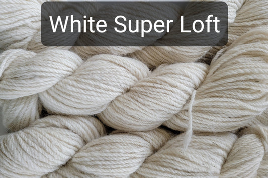 Alpaca Yarn - White Super Loft